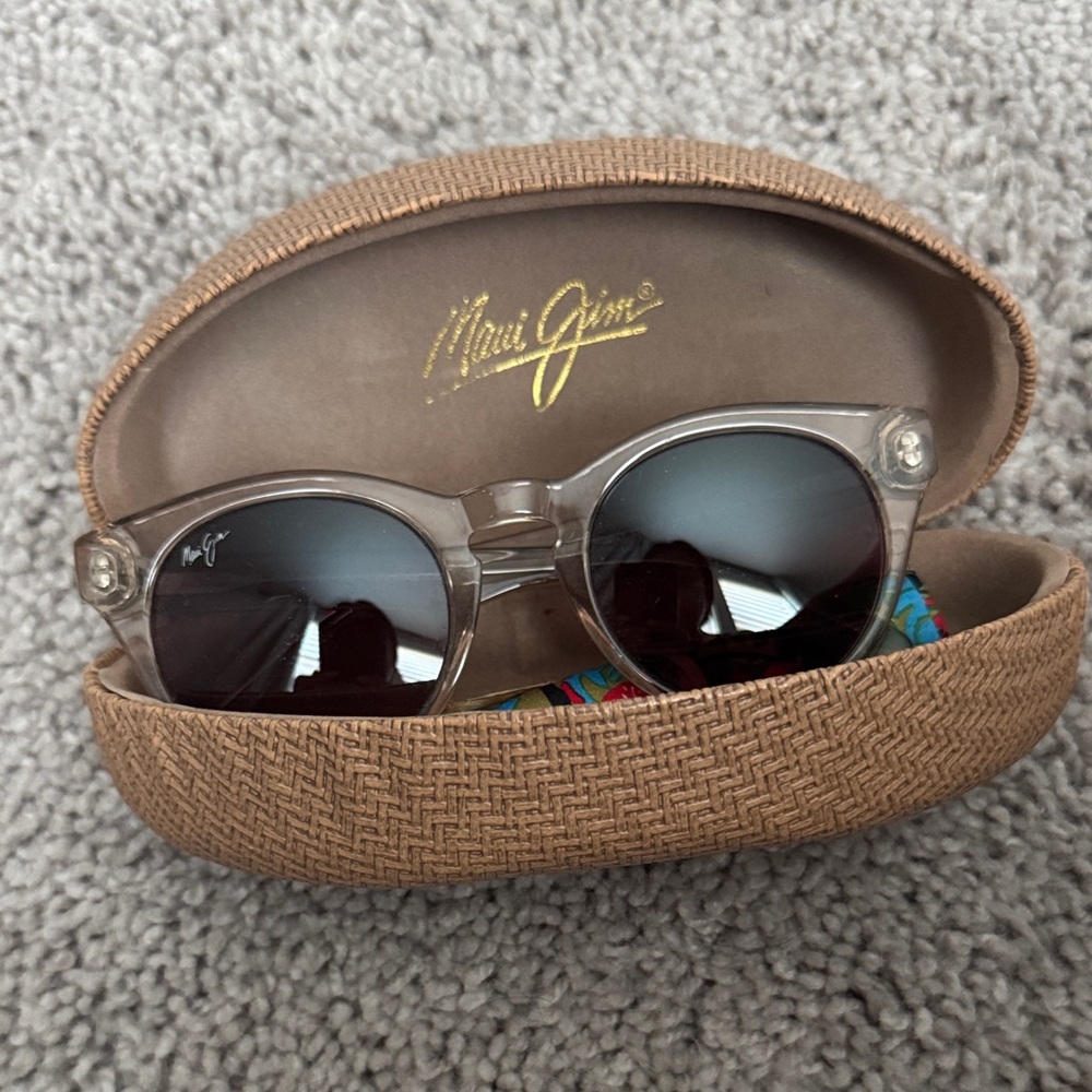 Maui Jim Clear/Tortoise Gradient Round Sunglasses
